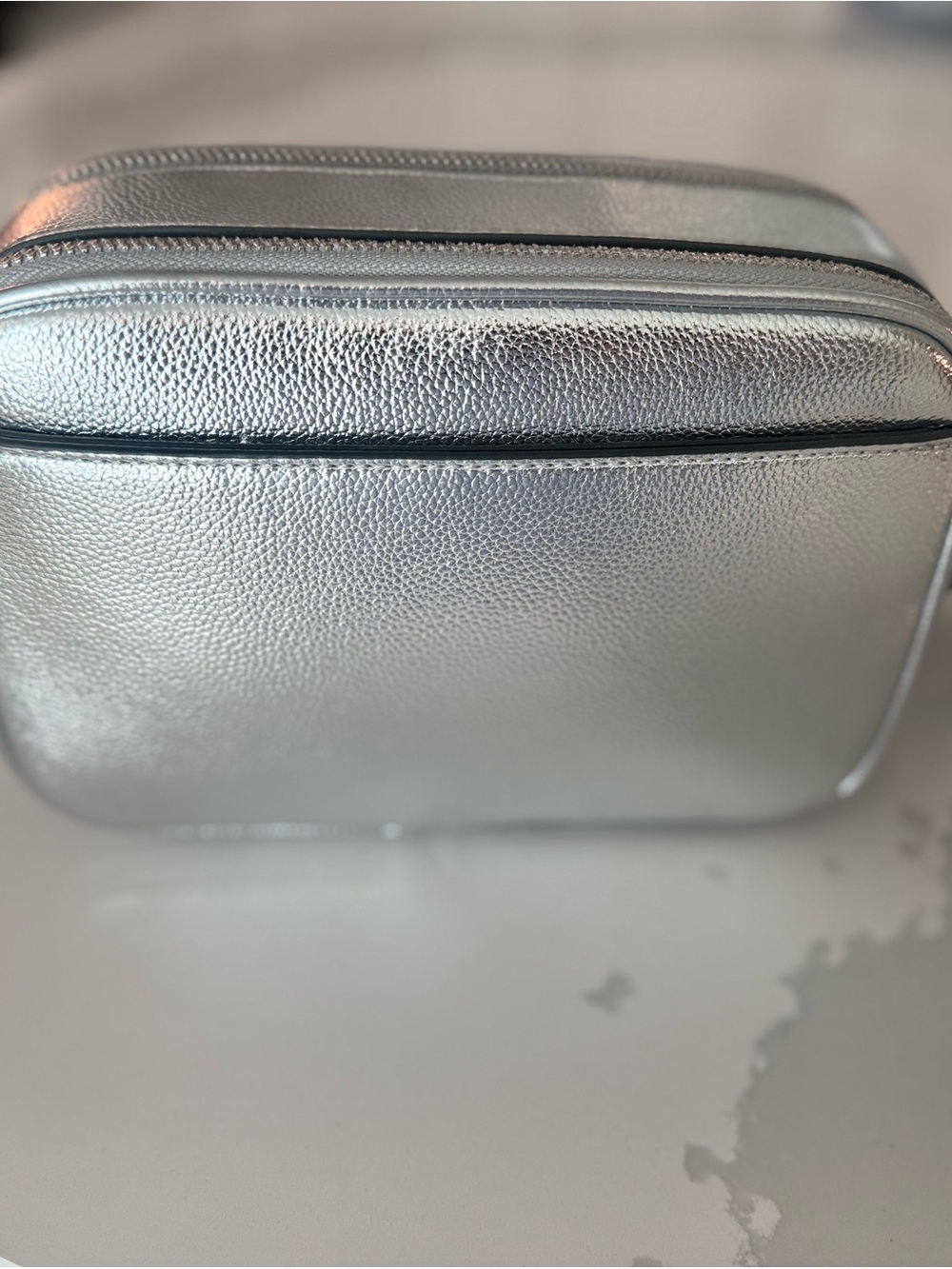 Karl Lagerfeld | Metallic Silver Leather | Camera Crossbody - Picture 8 of 10
